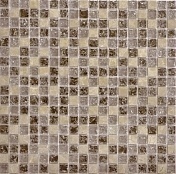 Мозаика стеклянная с камнем Q-Stones QSG-013-15/8 30,5х30,5