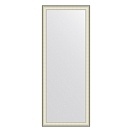 Зеркало в багетной раме EVOFORM DEFINITE FLOOR 79 белая кожа с хромом BY 6041