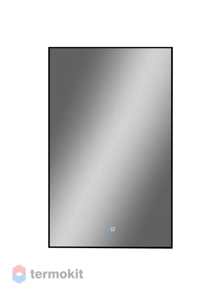 Зеркало Континент Amer medium 60 с подсветкой, антизапотеванием черный ЗЛП2275