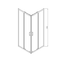 Душевой уголок Vincea Alpha 1900x800x800 хром VSS-3AL800CL