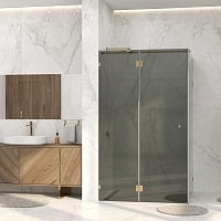 Душевой уголок Wasserkraft Ems 76H 2000x1200x1000 (тонированное стекло) золото 76H10-TG