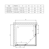 Душевой уголок Vincea Alpha 1900x900x900 черный VSS-3AL900CLB