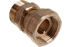 Elsen Сгон американка прямой НВ 1/2", 1/2" латунь с плоским уплотнением