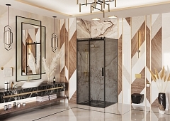 Душевой уголок Ambassador Benefit 2000x1200x800 (тонированное стекло) черный 19022201HBB-80HBB