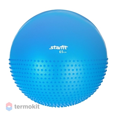 Мяч гимнастический полумассажный Starfit GB-201 65 см, синий (антивзрыв)