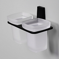 Стакан двойной WasserKRAFT Abens черный матовый K-3228D