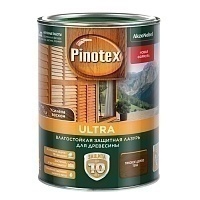 Pinotex Ultra,Влагостойкая защитная лазурь для древесины, с воском, тик, 1л