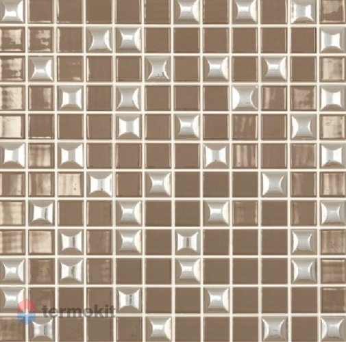 Мозаика Стеклянная Vidrepur Edna Mix №835 Светло-коричневый (на сетке) 31,7x31,7