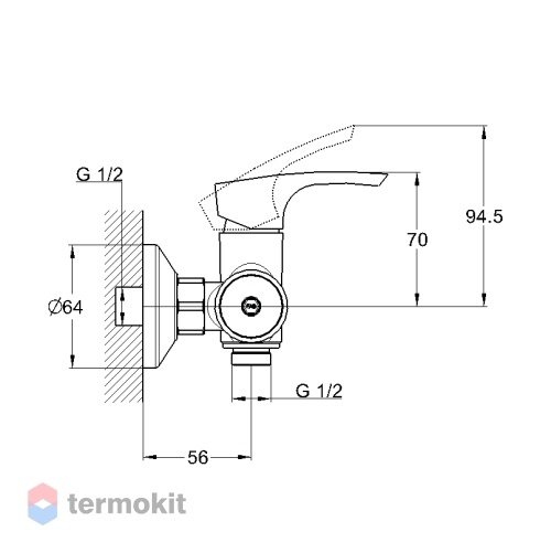 Смеситель для душа Solone FAB5-A020
