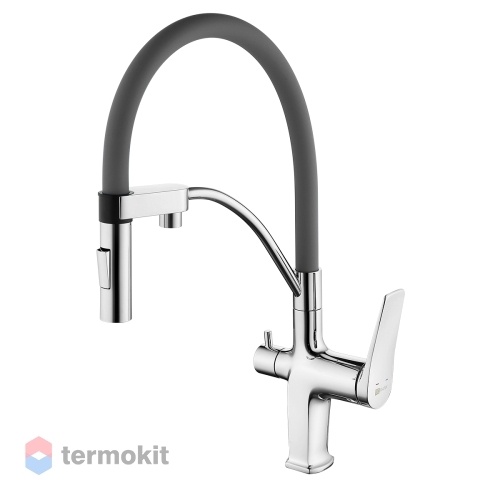 Смеситель для кухни Lemark Comfort хром/серый LM3074C-Gray