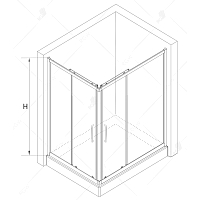 Душевой уголок RGW Classic CL-44 1850x900x1000 хром 32094490-11