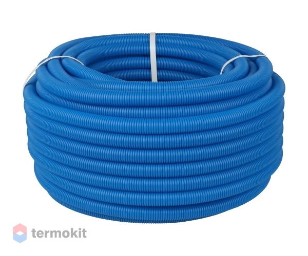 Труба STOUT гофрированная ПНД, цвет синий, наружным диаметром 20 мм для труб диаметром 14-18 мм отрезок \ 005м \