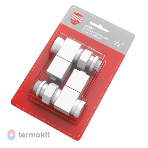 Royal Thermo Набор ручной регулировки прямой CUBE (белый), 1/2"