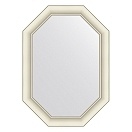 Зеркало в багетной раме EVOFORM OCTAGON 51 белый с серебром BY 7433