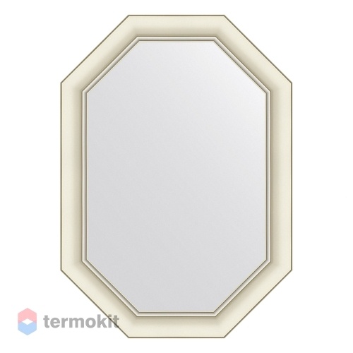 Зеркало в багетной раме EVOFORM OCTAGON 51 белый с серебром BY 7433