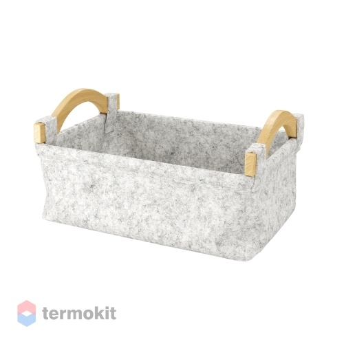 Корзина для белья WasserKRAFT Aula серая WB-110-L