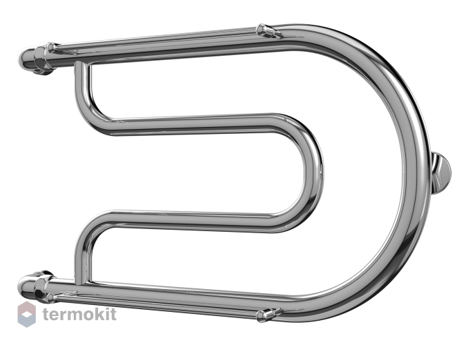 Водяной полотенцесушитель Terminus Фокстрот с полкой AISI 32х2 320х600