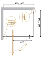 Душевой уголок Cezares Molveno 1950x1000x1000 хром MOLVENO-A-1-100-C-Cr-IV