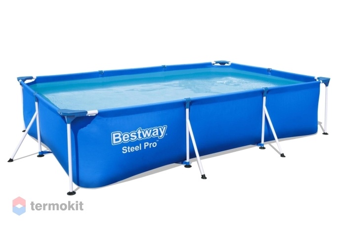 Бассейн Bestway каркасный прямоугольный 300х201х66 см, фильтрующий насос (220-240В), 56411