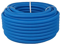 Труба STOUT гофрированная ПНД, цвет синий, наружным диаметром 20 мм для труб диаметром 14-18 мм отрезок \ 025м \