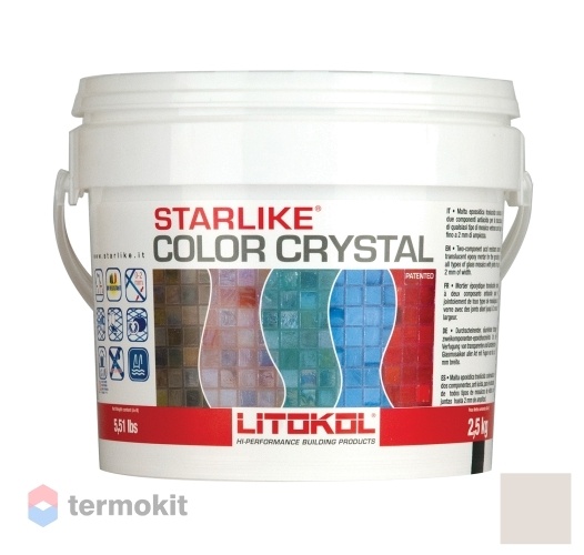 Затирка Litokol эпоксидная Starlike Color Crystal C.355 Rosa Kyoto 2,5кг