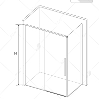 Душевой уголок RGW Stilvoll SV-42B (SV-12B + Z-050-2B) 1950x1400x800 черный 32324284-014
