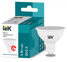 Лампа светодиодная IEK ECO MR16 софит 5Вт 230В 4000К GU5.3