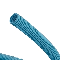 Труба Hoobs гофрированная, Д32 (внешн. 32мм) синяя отрезок \ 001м \