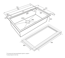 Мойка для кухни Paulmark VAST-PRO вороненая сталь PM707551-GM