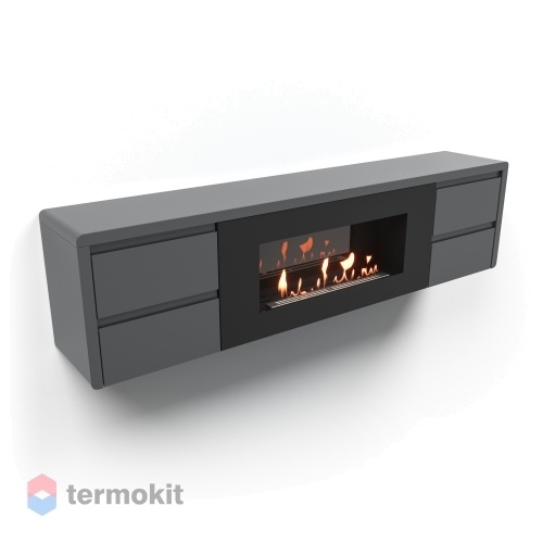 Тумба с биокамином Firelight BFP/P-1700 lux графит