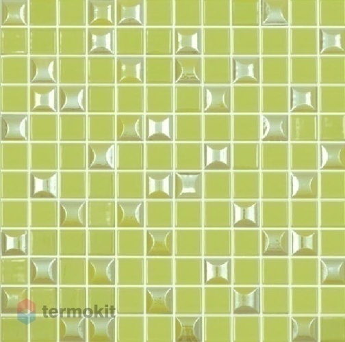 Мозаика Стеклянная Vidrepur Edna Mix №601 Зеленый (на сетке) 31,7x31,7