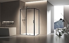 Душевой уголок Vincea Slim 8mm 2000x1300x800 черный матовый VSR-6SL8013CLB