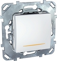 Выключатель двухполюсной 16А с контрольной лампой Schneider Electric UNICA белый MGU5.262.18SZD