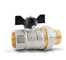 Кран шаровой LD 1&quot; накидная гайка (бабочка) серия Pride 47.25.В-ГШ.Б