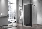 Душевая перегородка Vincea Walk in 1200х2000 (тонированное стекло) черный матовый VSW-1H120CGB