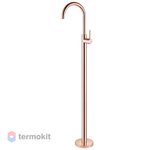 Смеситель для раковины напольный ABBER Wasser Kreis золото розовое AF8141RG