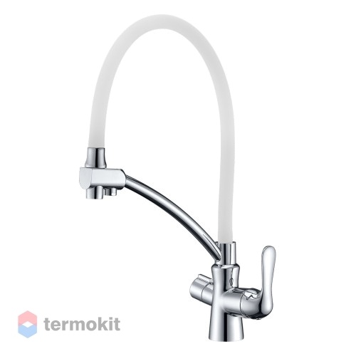 Смеситель для кухни Lemark Comfort хром/белый LM3070C-White