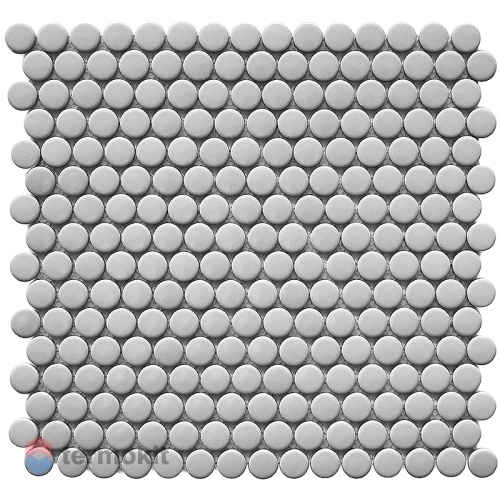 Керамическая Мозаика Starmosaic Penny Round Grey Glossy (NK50096) 31,5х30,9х6