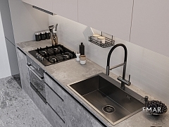 Мойка для кухни EMAR PVD черный EMB-125A PVD Nano Dark