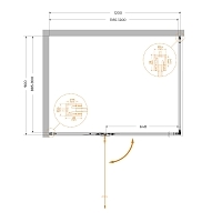 Душевой уголок Cezares Liner 1950x1200x900 левый хром LINER-AH-1-120/90-C-Cr-L