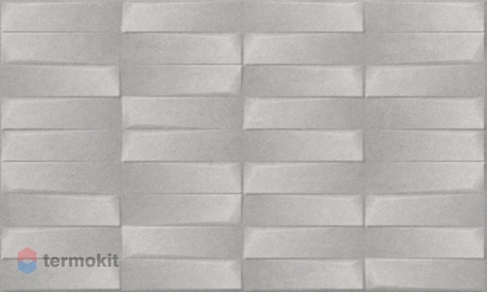 Керамическая плитка Gracia Ceramica Industry 03 grey серый настенная рельеф 30x50