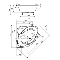 Акриловая ванна Ravak NewDay 1500x1500 УЦЕНЕННЫЙ