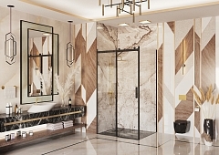 Душевой уголок Ambassador Benefit 2000x1300x1000 черный 19021202HB-100HB