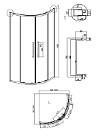 Душевой уголок Grossman Cosmo 1950x800x800 (тонированное стекло) черный матовый 301.K33.02.8080.21.10