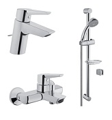 Комплект смесителей для ванны и раковины Vitra Solid S с душевым гарнитуром A49227EXP