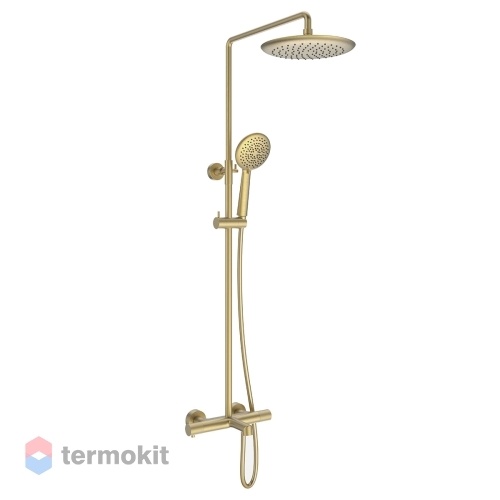 Душевая система Vincea Desire с термостатом брашированное золото VSFS-1D1TBG