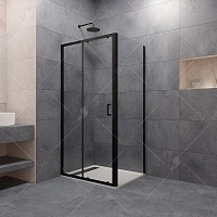 Душевой уголок RGW Passage PA-74B (PA-14B + Z-050-2B) 1950x1700x1100 Черный 410874171-14