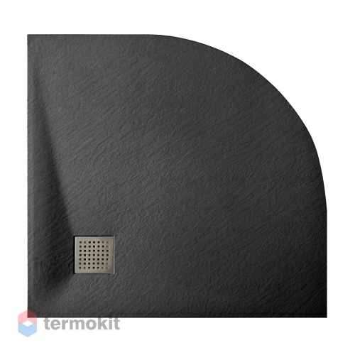 Душевой поддон WasserKRAFT Elbe 900x900x26 черный 74T01 (сифон и декоративная накладка в комплекте)