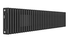 Стальной трубчатый радиатор Kohr Heim 3030/32 секции с боковым подключением 3/4 черный