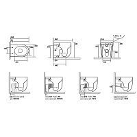 Унитаз приставной KERASAN Nolita с сиденьем белый глянцевый А0002400315+539101